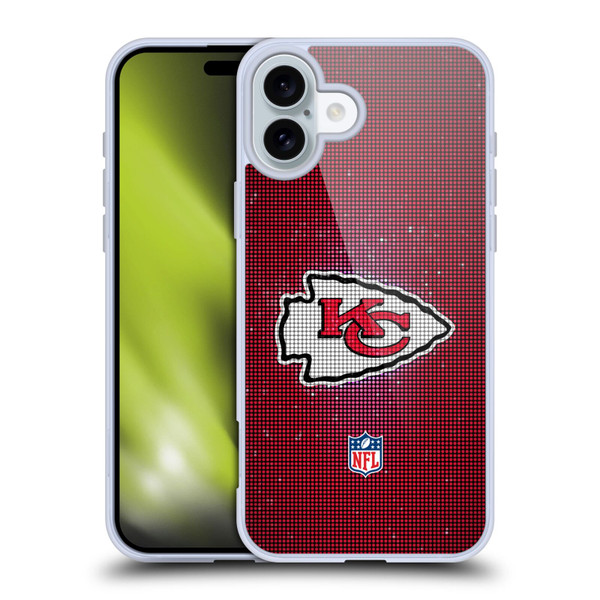 NFL Kansas City Chiefs Artwork LED Soft Gel Case for Apple iPhone 16 Plus