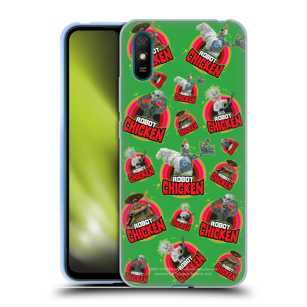 Robot Chicken Graphics Icons Soft Gel Case for Xiaomi Redmi 9A / Redmi 9AT