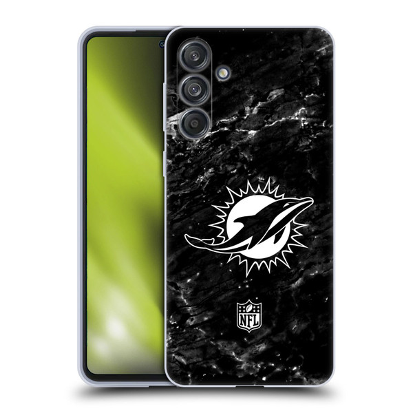 NFL Miami Dolphins Artwork Marble Soft Gel Case for Samsung Galaxy M55 5G