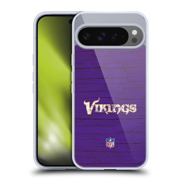 NFL Minnesota Vikings Logo Distressed Look Soft Gel Case for Google Pixel 9 Pro XL