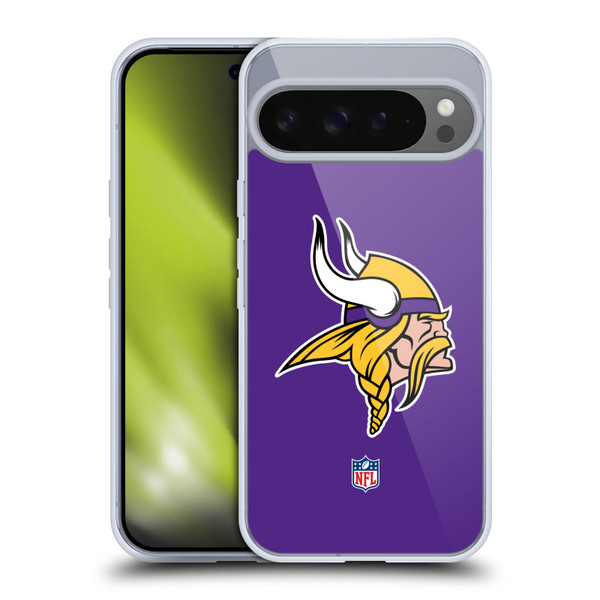 NFL Minnesota Vikings Logo Plain Soft Gel Case for Google Pixel 9 Pro XL