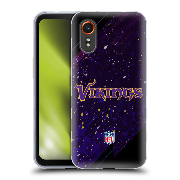 NFL Minnesota Vikings Logo Blur Soft Gel Case for Samsung Galaxy Xcover7 5G