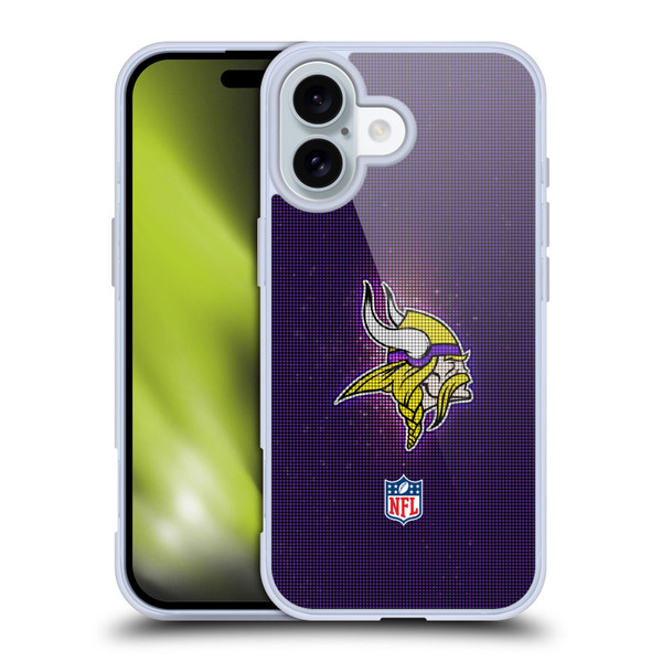 NFL Minnesota Vikings Artwork LED Soft Gel Case for Apple iPhone 16