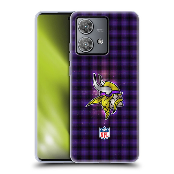 NFL Minnesota Vikings Artwork LED Soft Gel Case for Motorola Edge 40 Neo 5G