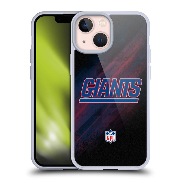 NFL New York Giants Logo Blur Soft Gel Case for Apple iPhone 13 Mini