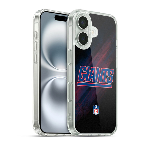 NFL New York Giants Logo Blur Soft Gel Case for Apple iPhone 16 & MagSafe