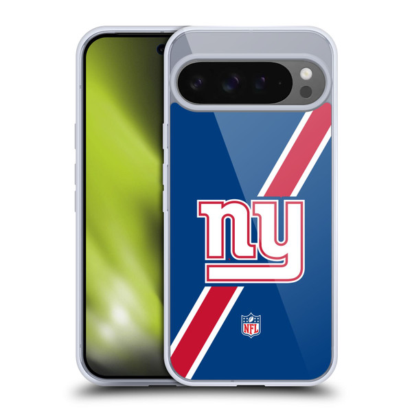NFL New York Giants Logo Stripes Soft Gel Case for Google Pixel 9 Pro XL