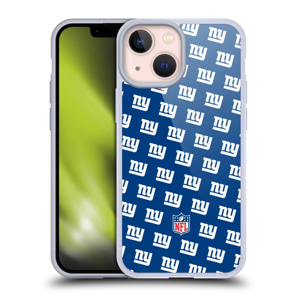 NFL New York Giants Artwork Patterns Soft Gel Case for Apple iPhone 13 Mini
