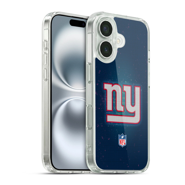 NFL New York Giants Artwork LED Soft Gel Case for Apple iPhone 16 & MagSafe