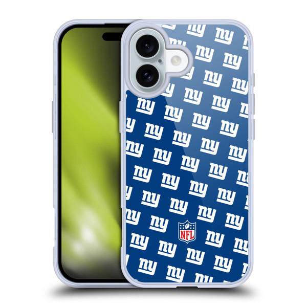 NFL New York Giants Artwork Patterns Soft Gel Case for Apple iPhone 16