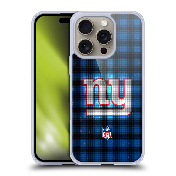 NFL New York Giants Artwork LED Soft Gel Case for Apple iPhone 16 Pro