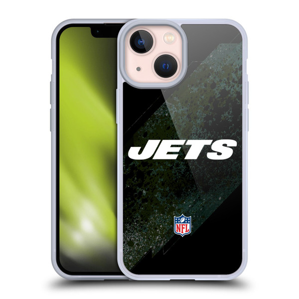 NFL New York Jets Logo Blur Soft Gel Case for Apple iPhone 13 Mini
