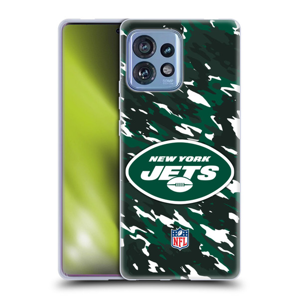 NFL New York Jets Logo Camou Soft Gel Case for Motorola Moto Edge 40 Pro