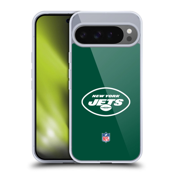 NFL New York Jets Logo Plain Soft Gel Case for Google Pixel 9 Pro XL