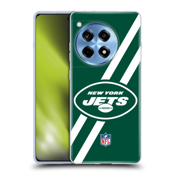 NFL New York Jets Logo Stripes Soft Gel Case for OPPO OnePlus Ace 3 5G