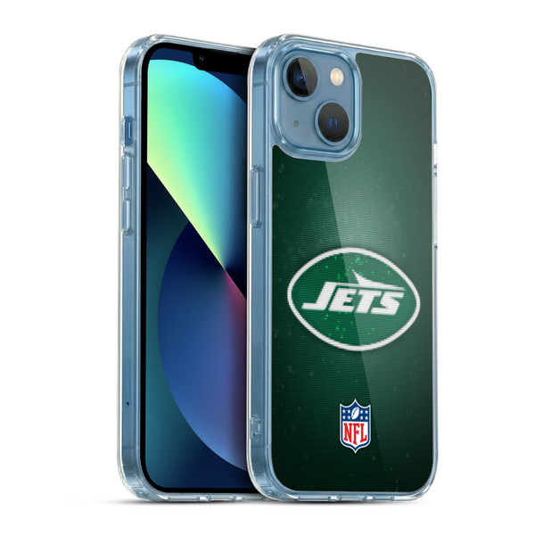 NFL New York Jets Artwork LED Soft Gel Case for Apple iPhone 13 Mini & MagSafe