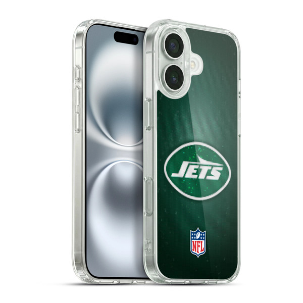 NFL New York Jets Artwork LED Soft Gel Case for Apple iPhone 16 Plus & MagSafe