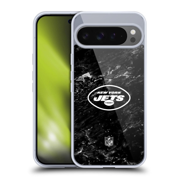 NFL New York Jets Artwork Marble Soft Gel Case for Google Pixel 9 Pro XL