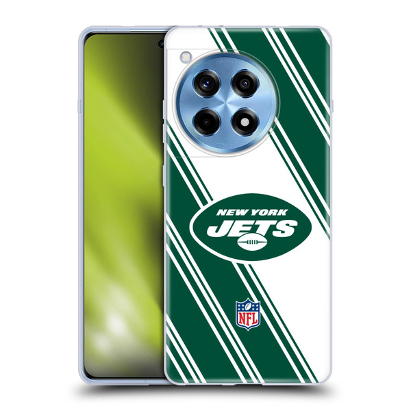 NFL New York Jets Artwork Stripes Soft Gel Case for OPPO OnePlus Ace 3 5G