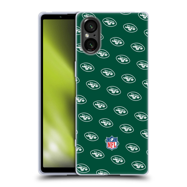 NFL New York Jets Artwork Patterns Soft Gel Case for Sony Xperia 5 V 5G