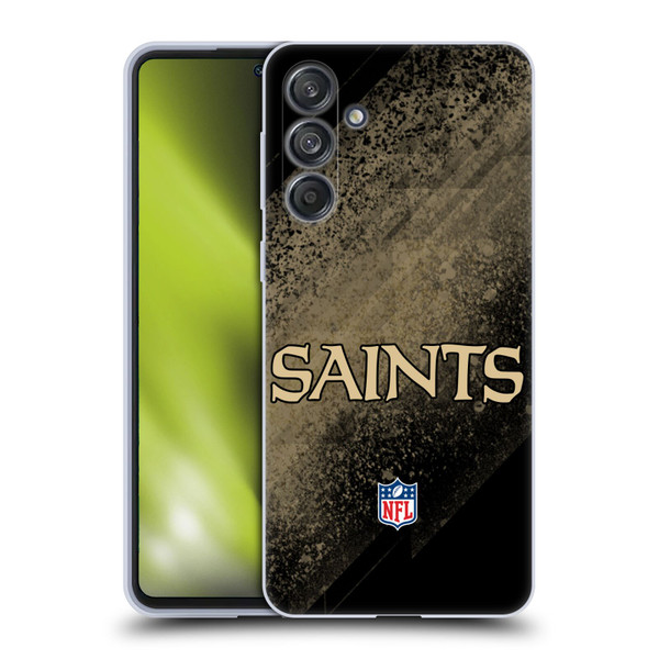 NFL New Orleans Saints Logo Blur Soft Gel Case for Samsung Galaxy M55 5G