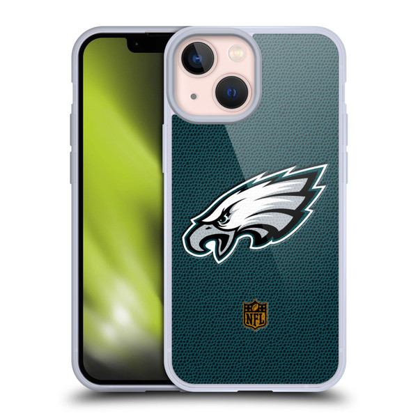 NFL Philadelphia Eagles Logo Football Soft Gel Case for Apple iPhone 13 Mini