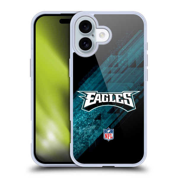 NFL Philadelphia Eagles Logo Blur Soft Gel Case for Apple iPhone 16