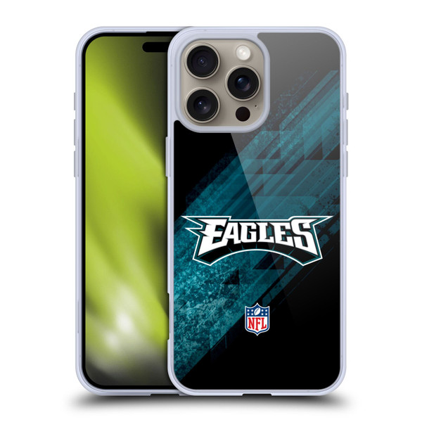 NFL Philadelphia Eagles Logo Blur Soft Gel Case for Apple iPhone 16 Pro Max