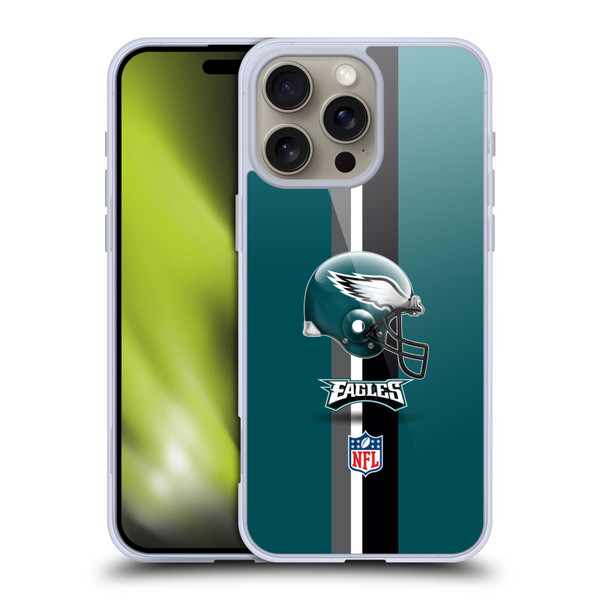 NFL Philadelphia Eagles Logo Helmet Soft Gel Case for Apple iPhone 16 Pro Max