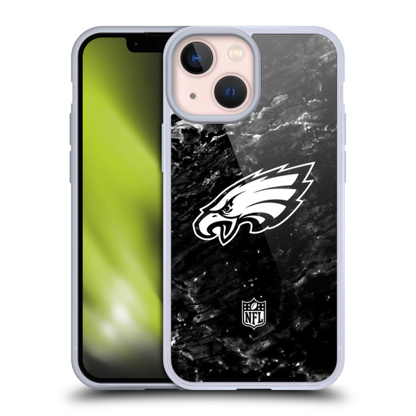 NFL Philadelphia Eagles Artwork Marble Soft Gel Case for Apple iPhone 13 Mini