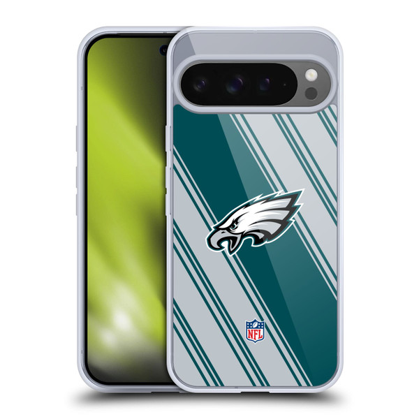 NFL Philadelphia Eagles Artwork Stripes Soft Gel Case for Google Pixel 9 Pro XL