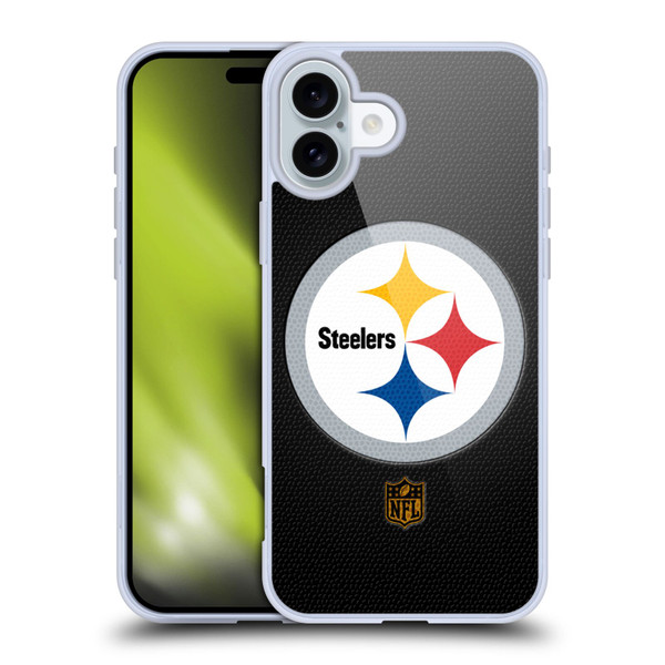 NFL Pittsburgh Steelers Logo Football Soft Gel Case for Apple iPhone 16 Plus NFL Pittsburgh Steelers Logo Football Soft Gel Case for Apple iPhone 16 Plus