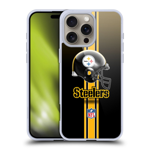 NFL Pittsburgh Steelers Logo Helmet Soft Gel Case for Apple iPhone 16 Pro Max