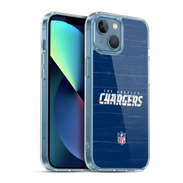 NFL Los Angeles Chargers Logo Distressed Look Soft Gel Case for Apple iPhone 13 Mini & MagSafe