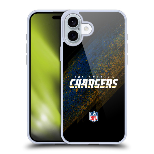 NFL Los Angeles Chargers Logo Blur Soft Gel Case for Apple iPhone 16 Plus
