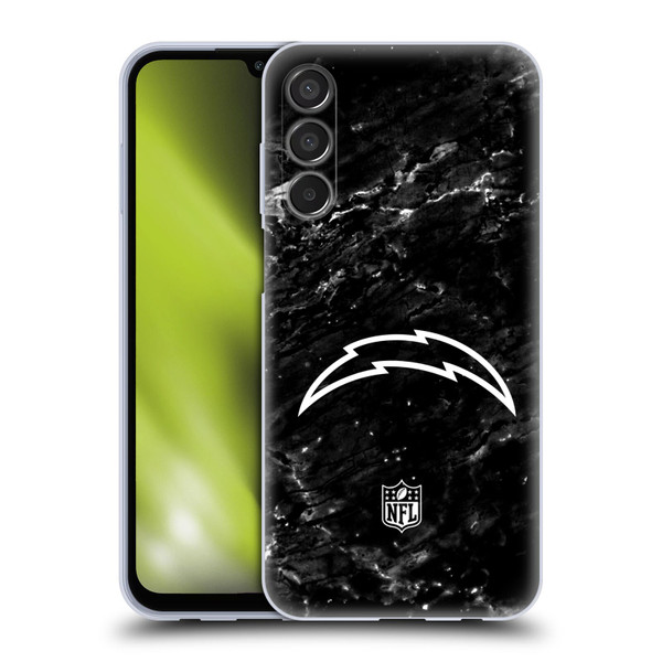 NFL Los Angeles Chargers Artwork Marble Soft Gel Case for Samsung Galaxy M15/F15 5G