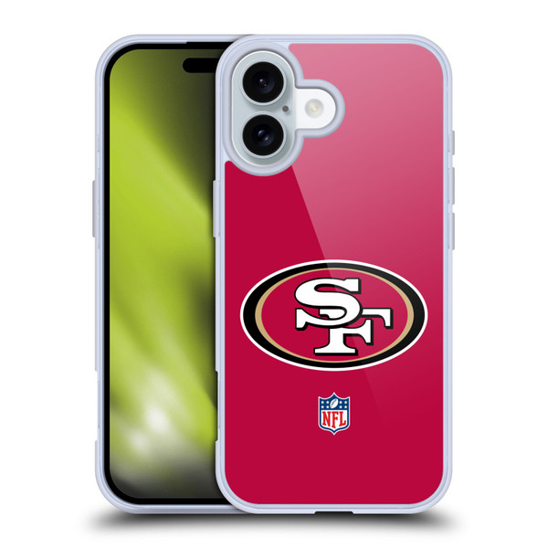 NFL San Francisco 49Ers Logo Plain Soft Gel Case for Apple iPhone 16