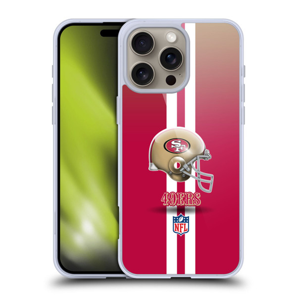 NFL San Francisco 49Ers Logo Helmet Soft Gel Case for Apple iPhone 16 Pro Max