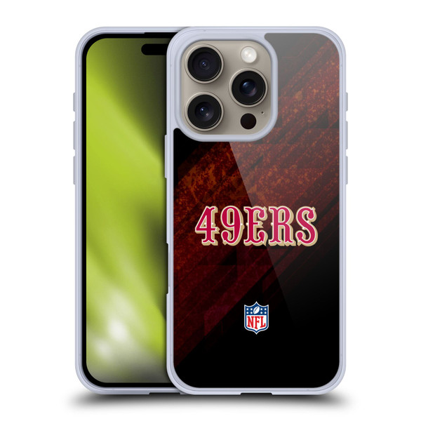 NFL San Francisco 49Ers Logo Blur Soft Gel Case for Apple iPhone 16 Pro