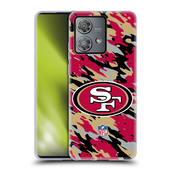 NFL San Francisco 49Ers Logo Camou Soft Gel Case for Motorola Edge 40 Neo 5G
