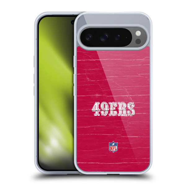 NFL San Francisco 49Ers Logo Distressed Look Soft Gel Case for Google Pixel 9 Pro XL