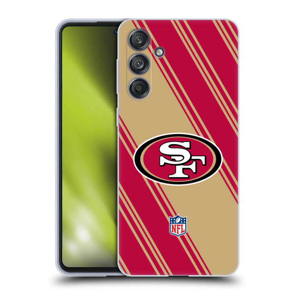 NFL San Francisco 49ers Artwork Stripes Soft Gel Case for Samsung Galaxy M55 5G