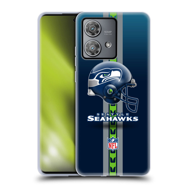 NFL Seattle Seahawks Logo Helmet Soft Gel Case for Motorola Edge 40 Neo 5G