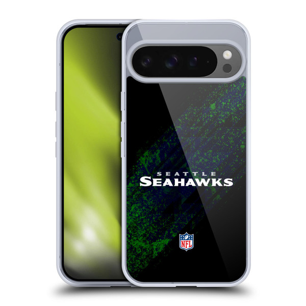 NFL Seattle Seahawks Logo Blur Soft Gel Case for Google Pixel 9 Pro XL
