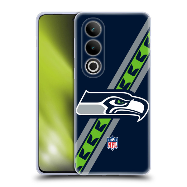 NFL Seattle Seahawks Logo Stripes Soft Gel Case for OPPO OnePlus Ace 3V 5G