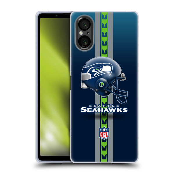 NFL Seattle Seahawks Logo Helmet Soft Gel Case for Sony Xperia 5 V 5G