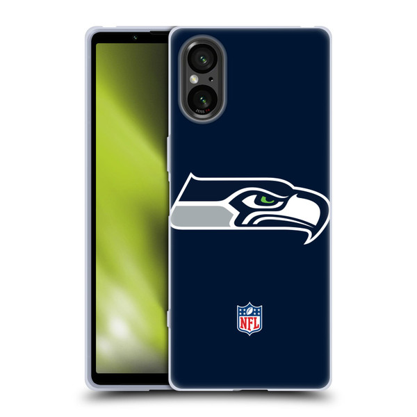 NFL Seattle Seahawks Logo Plain Soft Gel Case for Sony Xperia 5 V 5G