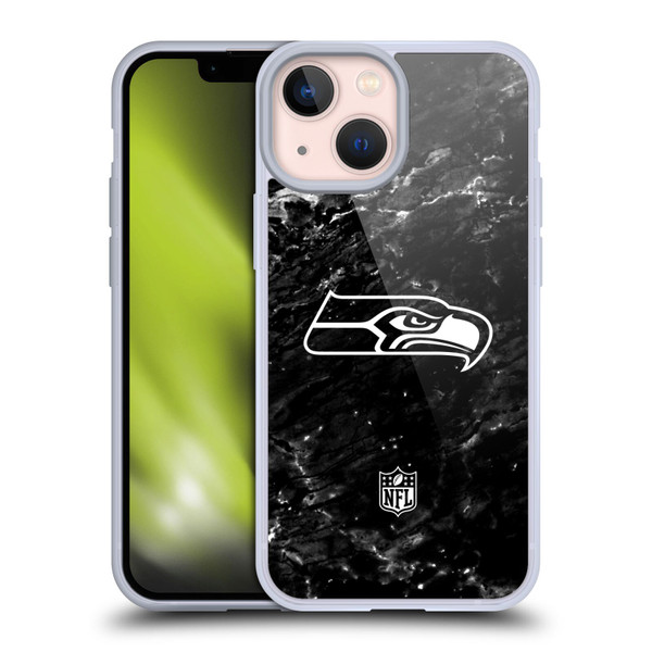 NFL Seattle Seahawks Artwork Marble Soft Gel Case for Apple iPhone 13 Mini NFL Seattle Seahawks Artwork Marble Soft Gel Case for Apple iPhone 13 Mini
