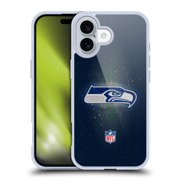 NFL Seattle Seahawks Artwork LED Soft Gel Case for Apple iPhone 16