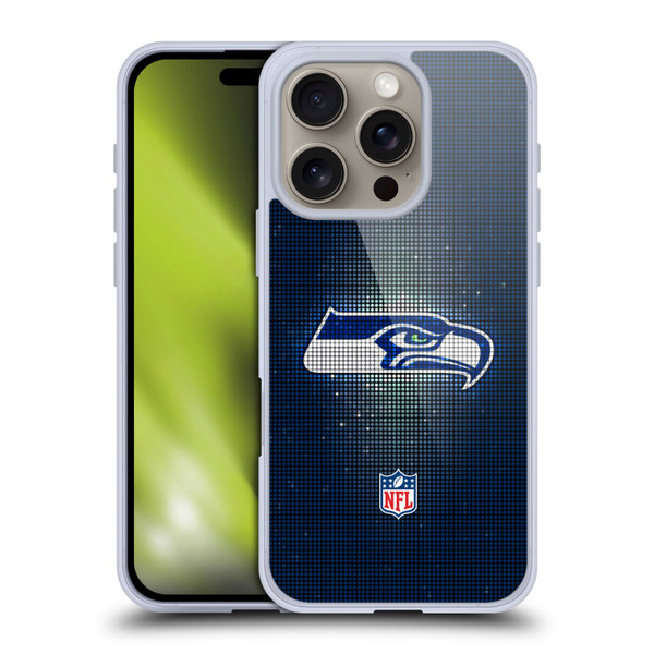 NFL Seattle Seahawks Artwork LED Soft Gel Case for Apple iPhone 16 Pro